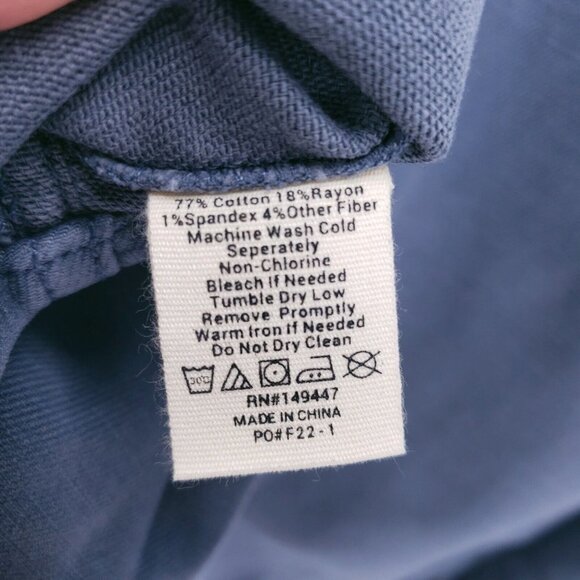 NWT THE NORMAL BRAND Tailored Terry Shirt Jacket in Vintage Blue Size XXL 2XL - Picture 7 of 7